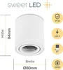 Sweet LED 2xfaretto da incasso GU10 a vista rotondo bianco Anteprima dell’immagine prodotto 3
