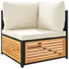 vidaXL 2-tlg. Garten-Sofa-Set mit Kissen Massivholz Akazie Produktbild-Vorschau 4