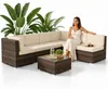 Mucola Lounge Set Polyrattan Gartenmöbel Rattanmöbel Produktbild-Vorschau 1