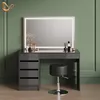 Coiffeuse Livinity Imola Anthracite avec miroir LED et Voir les images du produit 2