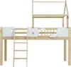 Sweiko Lit surélevé 90x200cm , Lit d'enfant avec protection Voir les images du produit 6