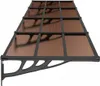 vidaXL Auvent de porte noir 396x90 cm Polycarbonate Voir les images du produit 4