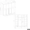 Armadio, cachemire / beige, 200 x 200 x 56,5 cm Anteprima dell’immagine prodotto 8