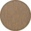 Teppium Tapis intérieur extérieur rond 200 cm marron uni Voir les images du produit 1