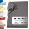 Linon Betttuch aus 100% Baumwolle ohne Gummizug Anthrazit Produktbild-Vorschau 1