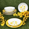 Pula žluté tečky 12ks jídelní servis porcelán 6 pers Náhled obrázku produktu 2