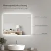 A modern bathroom scene featuring a backlit mirror above a sink. Anteprima dell’immagine prodotto