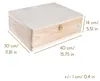 Creative Deco XL Grote Decoratieve Houten Opbergdoos, 40 x Productafbeelding-voorbeeld 2