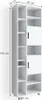 Vicco Badschrank Ilias, 60 x 190 cm, Weiß Produktbild-Vorschau 3