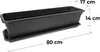 Balkon Blumenkasten 80 cm anthrazit mit Untersetzer, 6er Produktbild-Vorschau 2
