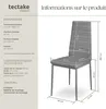 Lot de chaises avec surpiqûre - gris, Lot de 6 Voir les images du produit 6