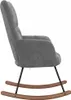 houpací křeslo vidaXL Dark Grey Velvet Náhled obrázku produktu 4