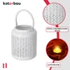 KOTARBAU® Windlicht mit Henkel Metall Weiß ⌀ 12,5 cm Höhe Produktbild-Vorschau 6