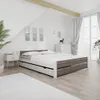 A bedroom scene with a bed, nightstand, and dresser. Produktbild-Vorschau