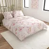 Pościel z mikrofibry FLORANY biała 70x90 + 140x200 Podgląd zdjęcia produktu 2