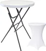 Stehtisch mit Husse Partytisch klappbar ca. Ø 80 cm Höhe Produktbild-Vorschau 1