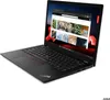 A black Lenovo ThinkPad laptop is shown from a diagonal angle, with its screen displaying a web browser with multiple images. Produktbild-Vorschau