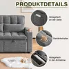 Schlafsofa 3-in-1, 2-Sitzer mit Schlaffunktion, ausziehbare Produktbild-Vorschau 6