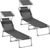 SONGMICS 2 St Gartenliege, klappbarer Liegestuhl, Produktbild-Vorschau 1