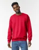 A man wearing a red sweatshirt and blue jeans against a white background. Produktbild-Vorschau