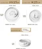 Diagrams showing the dimensions and capacity of dinnerware items. Produktbild-Vorschau