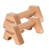 Two wooden parallettes for exercise, placed on a white background. Podgląd zdjęcia produktu