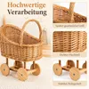 Vintage Rattan-Babykorb, Weidenkorb für Babys, für Produktbild-Vorschau 5