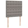 vidaXL Boxspringbett mit Matratze Taupe 100x200 cm Stoff Produktbild-Vorschau 7
