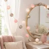 LED Lichterkette Baumwolle Ball Dekolichter Girlande 10 Produktbild-Vorschau 4