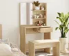 vidaXL Coiffeuse avec miroir Chêne Sonoma 74,5x40x141 cm Voir les images du produit 8
