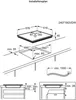 Diagram showing installation dimensions for a cooktop. Náhled obrázku produktu