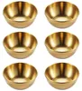 6 Mini-Dipschalen aus Edelstahl, gold, rund, 8 cm Productafbeelding-voorbeeld