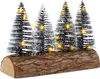 Abeti a LED con base a tronco d'albero - circa 20 x 6,5 x Anteprima dell’immagine prodotto 1
