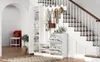Set guardaroba Sweiko 135x25x180 cm con specchio, armadio Anteprima dell’immagine prodotto 11