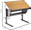A drafting table with dimensions indicated by measurement lines and text. Produktbild-Vorschau