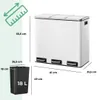 Mülltrennsystem SORT 54 l (3x18 l) + Müllbeutel, weiß Produktbild-Vorschau 3