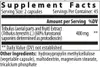 A supplement facts label. Anteprima dell’immagine prodotto