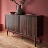 sweeek - Skandinavisches Sideboard mit Holzdekor - Dunkles Produktbild-Vorschau 2