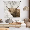 MuchoWow® Wandteppich Wandbehang Schottisches Hochlandrind Produktbild-Vorschau 2