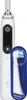 A white electric toothbrush with a blue brush head cover is shown against a white background. Náhled obrázku produktu