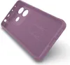 The inside of a purple phone case is shown against a white background. Produktbild-Vorschau