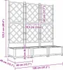 vidaXL Vasi da giardino, set da 3 pezzi, nero, 120 x 40 x Anteprima dell’immagine prodotto 8