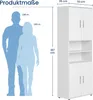 Badezimmerschrank Hochschrank Badschrank mit 6 Fächern, Produktbild-Vorschau 7