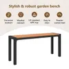 vidaXL Panchina da giardino marrone 100 x 28 x 45 cm in Anteprima dell’immagine prodotto 5