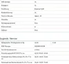 A table of product specifications and logistics information. Produktbild-Vorschau