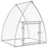 vidaXL Klatka dla kurcząt srebrna 100x105x120 cm Stal Podgląd zdjęcia produktu 1