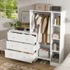 Flieks Moderner Mehrzweck-Kleiderschrank mit Kleiderstange, Produktbild-Vorschau 6