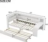 Gepolstertes Funktionsbett 90x200 mit Schreibtisch & LED, Produktbild-Vorschau 6