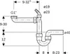 Geberit Spültisch-Ablauf G 11/2x40 mm 1 Becken, Anteprima dell’immagine prodotto 9