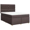 Boxspringbett mit Matratze Dunkelbraun 160x200 cm Stoff Produktbild-Vorschau 3